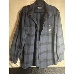 Carhartt Men's Loose Fit Plaid‎ Flannel Shirt XL VeryGood